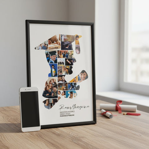 Personalized Graduation Photo Collage Frame | Custom Memory Gift