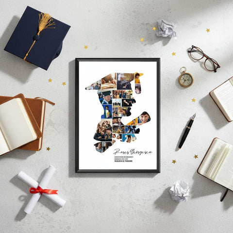 Personalized Graduation Photo Collage Frame | Custom Memory Gift