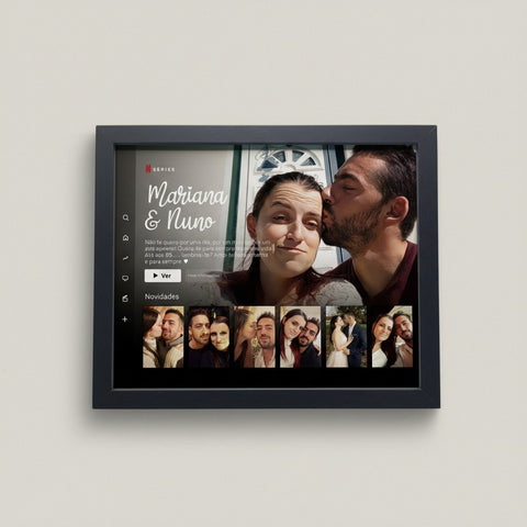 Personalized Netflix Style Couple Frame | Unique Romantic Gift