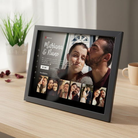 Personalized Netflix Style Couple Frame | Unique Romantic Gift