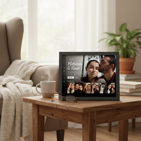 Personalized Netflix Style Couple Frame | Unique Romantic Gift