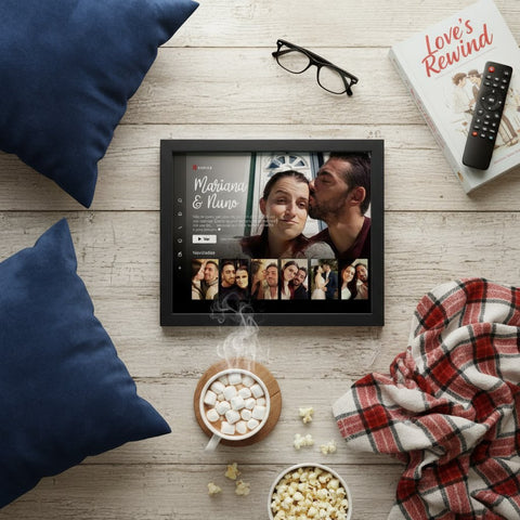 Personalized Netflix Style Couple Frame | Unique Romantic Gift