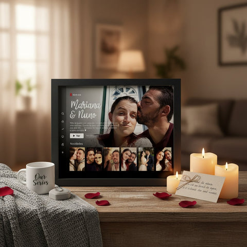 Personalized Netflix Style Couple Frame | Unique Romantic Gift