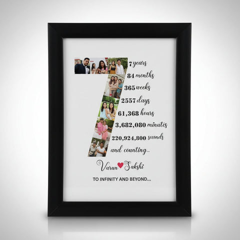 Custom Anniversary Photo Frame - Personalized Year & Memories