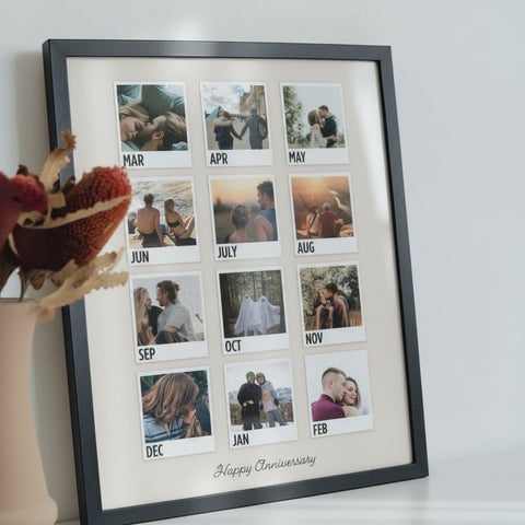 Personalized '12 Months of Love' Photo Frame | Anniversary Gift
