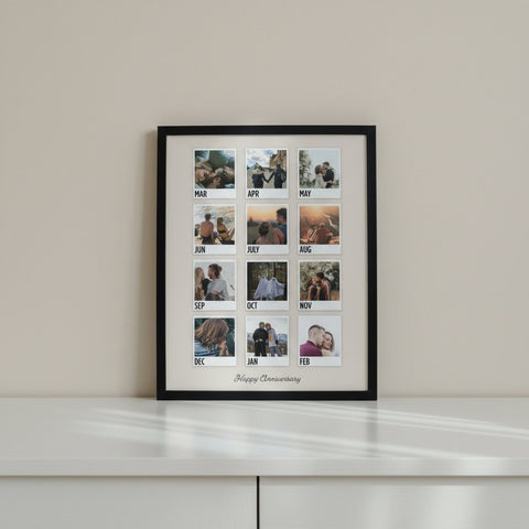 Personalized '12 Months of Love' Photo Frame | Anniversary Gift