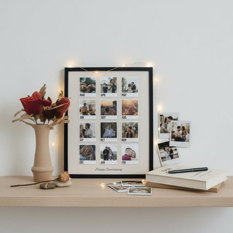 Personalized '12 Months of Love' Photo Frame | Anniversary Gift