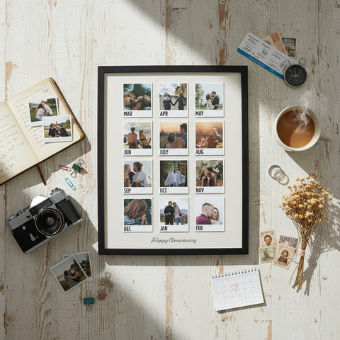 Personalized '12 Months of Love' Photo Frame | Anniversary Gift