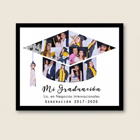 Personalised Graduation Cap Photo Collage Frame – Custom Keepsake