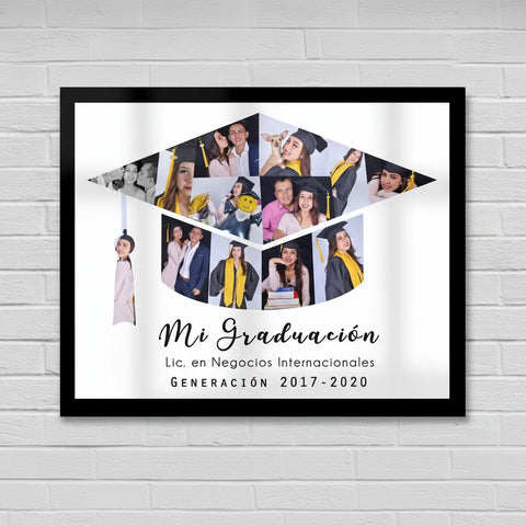 Personalised Graduation Cap Photo Collage Frame – Custom Keepsake