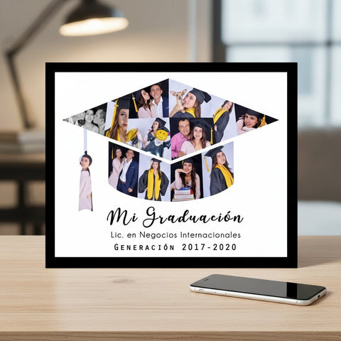 Personalised Graduation Cap Photo Collage Frame – Custom Keepsake