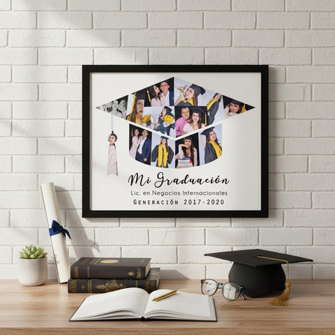 Personalised Graduation Cap Photo Collage Frame – Custom Keepsake