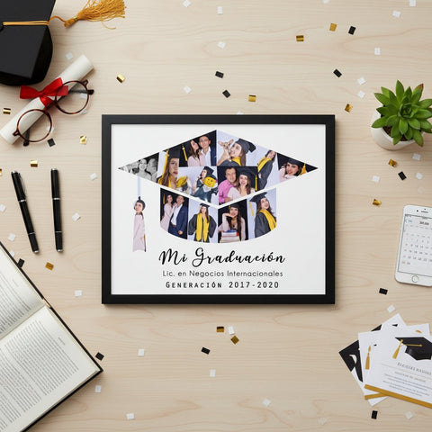 Personalised Graduation Cap Photo Collage Frame – Custom Keepsake