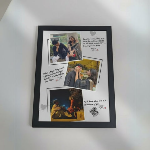 Custom Romantic Couple Photo Frame - Personalized Love Keepsake
