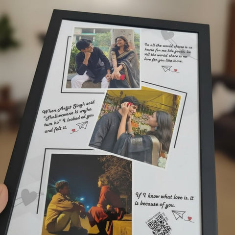 Custom Romantic Couple Photo Frame - Personalized Love Keepsake