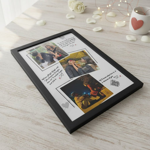 Custom Romantic Couple Photo Frame - Personalized Love Keepsake
