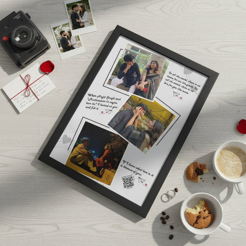 Custom Romantic Couple Photo Frame - Personalized Love Keepsake