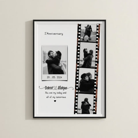 Personalized Anniversary Photo Frame - Custom Gift for Couples