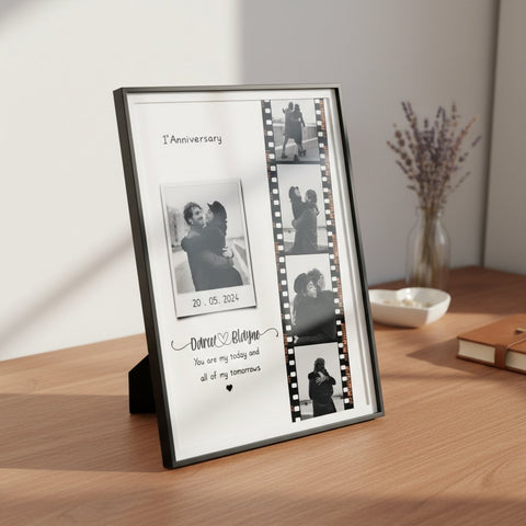 Personalized Anniversary Photo Frame - Custom Gift for Couples