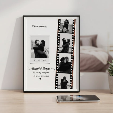 Personalized Anniversary Photo Frame - Custom Gift for Couples