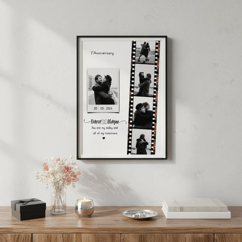 Personalized Anniversary Photo Frame - Custom Gift for Couples