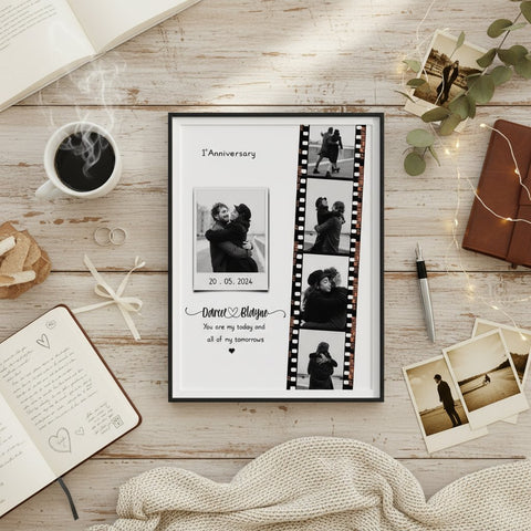 Personalized Anniversary Photo Frame - Custom Gift for Couples