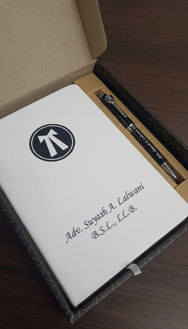 Personalized Advocate Diary & Pen Combo | Professional Gift Set