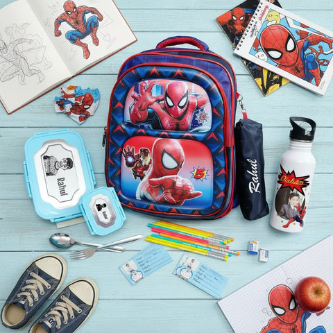 Personalized Kids' School Combo: Custom Backpack, Lunch & Stationery Kit