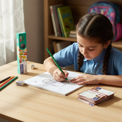 Personalized Kids School Combo: Custom Pencils & Book Labels