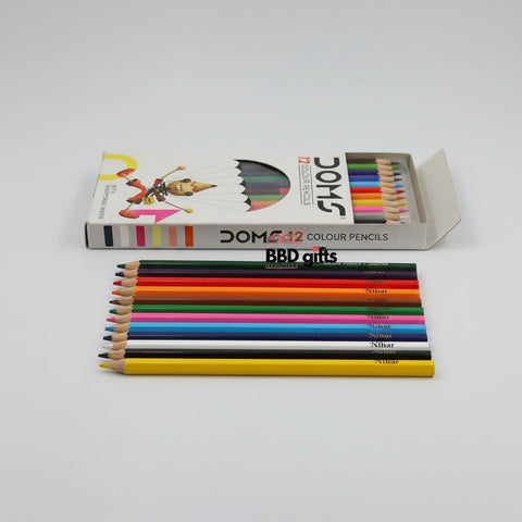 Personalized Doms Colour Pencils Set - Custom Name Art Supplies