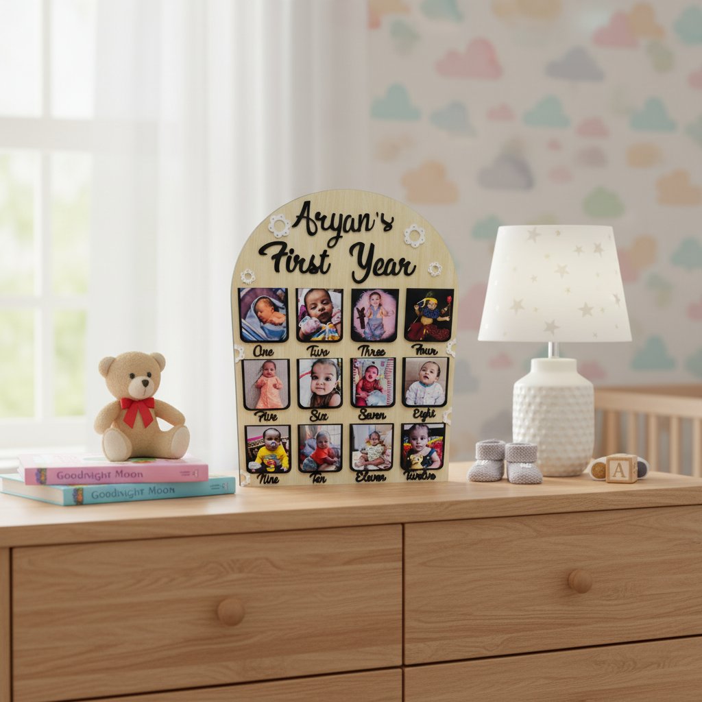 Personalized Baby's First Year Photo Frame - Monthly Milestones – BBD GIFTS