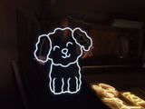 Bichon Frise Neon Sign - LED Light Pet Shop Decor - Custom Gift for Dog Lovers".   Pet shop decor light