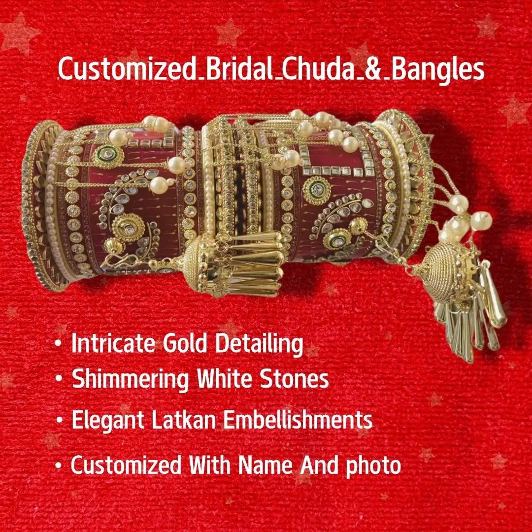 Bridal Chura Set with Photo & Name Customization | Bridal Gifts