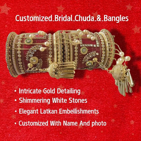 Bridal Chura Set with Photo & Name Customization | Bridal Gifts