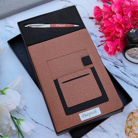 Customised Diary & Pen Set | Name Engraved