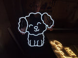 Bichon Frise Neon Sign - LED Light Pet Shop Decor - Custom Gift for Dog Lovers".   Pet shop decor light