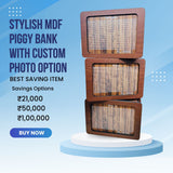 Unique MDF Piggy Bank with Custom Photo