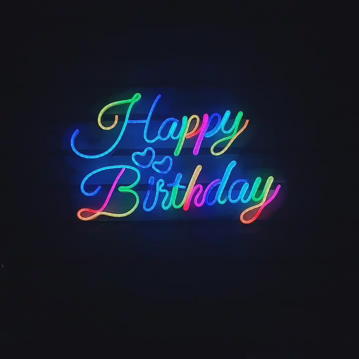 Happy Birthday neon sign | Custom neon light | Wall decor | Gift for her | best gift for party