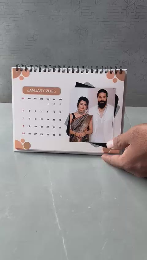 Custom 2026 Table Top Photo Calendar | Personalized Desk Calendar