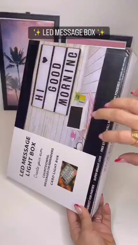 Custom Cinematic LED Light Box with Photos & Messages