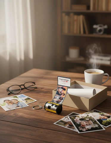 Personalized Photo Camera Roll Keychain | Custom Memory Gift