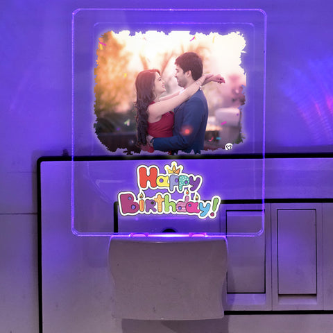 Custom Photo Acrylic Plug Lamp | Personalized LED Night Light Gift