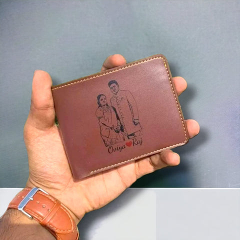 Customized sketch wallet | wallet for men | photo wallet |