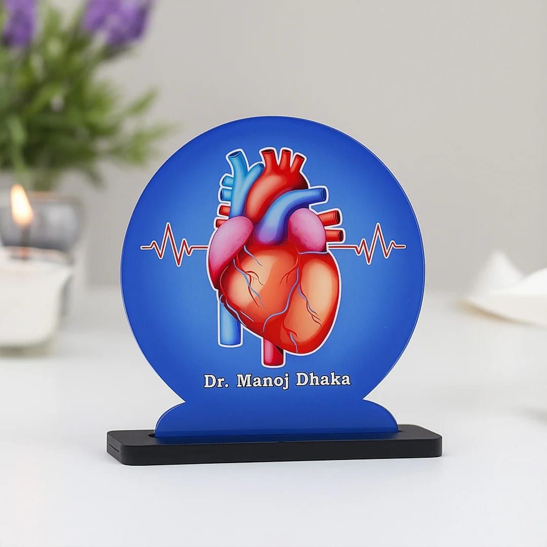 Personalized Doctor’s Acrylic Heart Nameplate