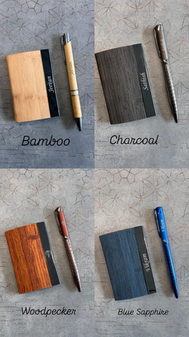Customized Axis Card holder & Pen set