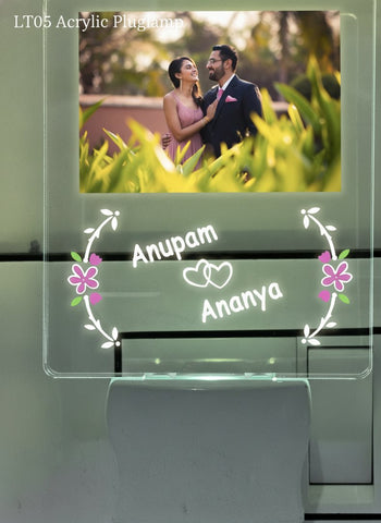 Custom Photo Acrylic Plug Lamp | Personalized LED Night Light Gift