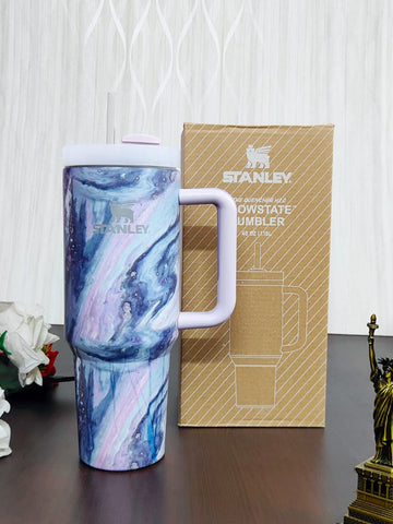 Floral Blue Pink Stanley Tumbler