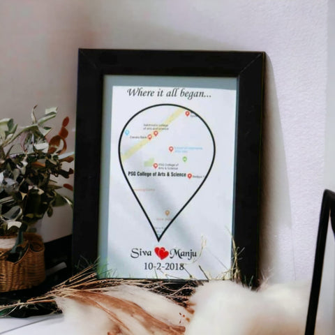 Frame the location customized - BBD GIFTS