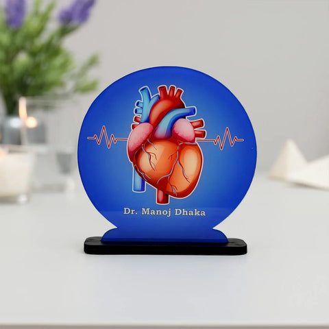 Personalized Doctor’s Acrylic Heart Nameplate