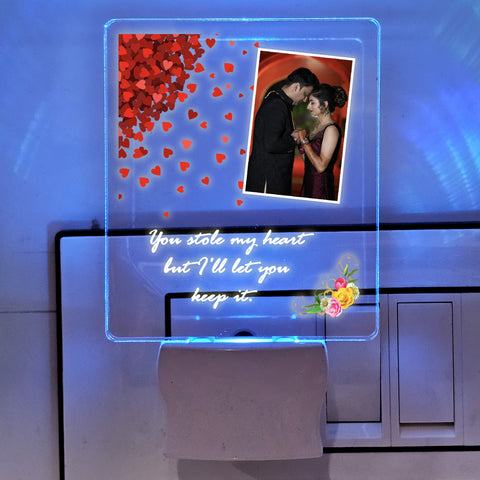 Custom Photo Acrylic Plug Lamp | Personalized LED Night Light Gift